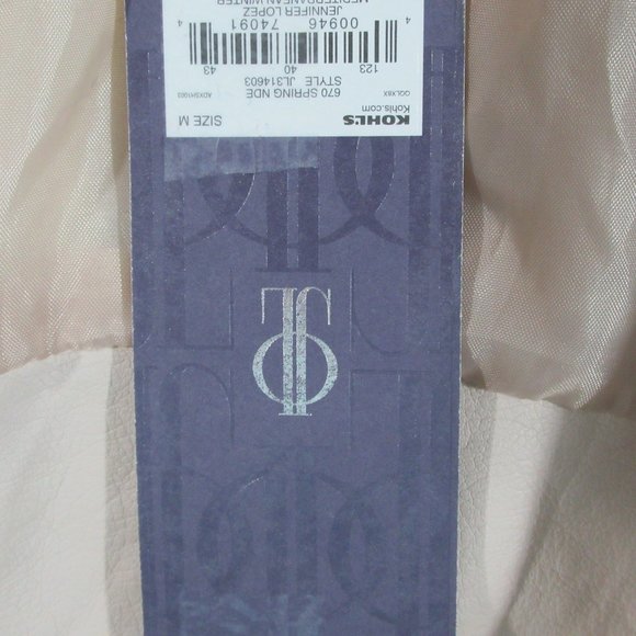 JLO Jennifer Lopez Beige Moto Jacket - Picture 10 of 11